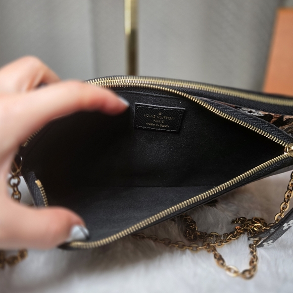 🔥 Louis Vuitton Pochette Double Zip Monogram Giant Jungle LIKE NEW! 🔥 - Picture 11 of 14